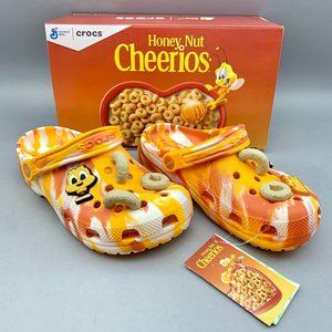 CROCS Classic Honey Nut Cheerio Croc Clog Kids J5 (Womens 7) Orange White Yellow